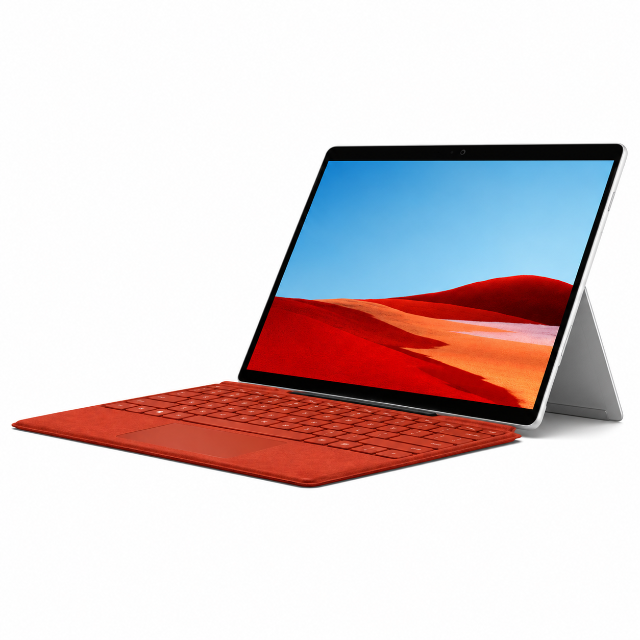 Microsoft Surface Pro X | SQ2 | 16GB RAM | 256GB SSD | 13″ PixelSense Touch | Tastatură roșie — vedere 1