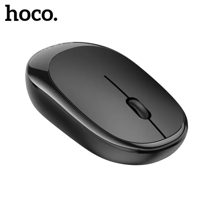 Mouse Hoco DI04 Plus | Bluetooth + 2.4 GHz | Negru — vedere 2