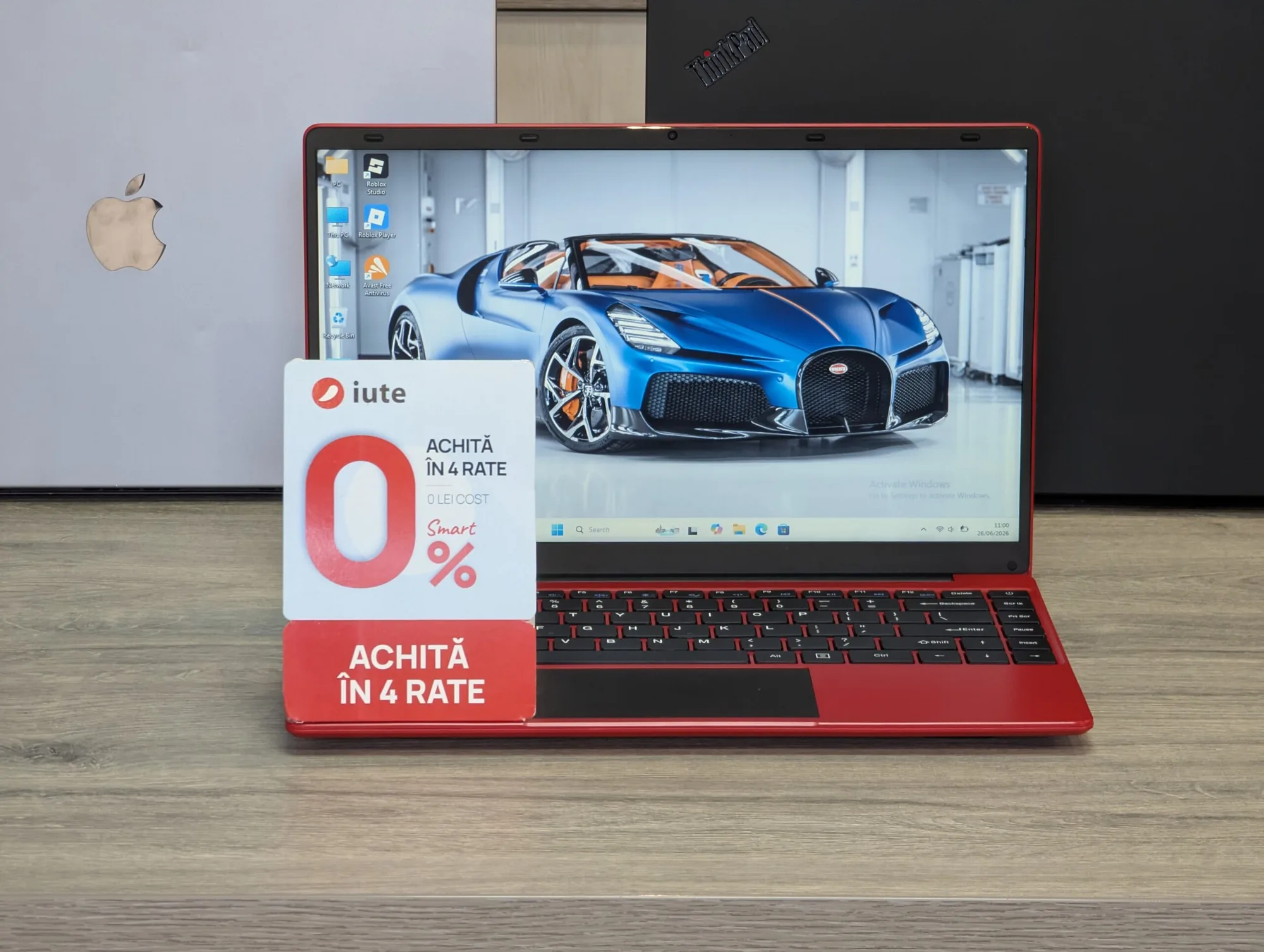 Nou! Laptop 15.6″ Red | Intel Celeron J4125 | 8GB | 256GB SSD | Intel UHD 600 | Windows 11 — vedere 2