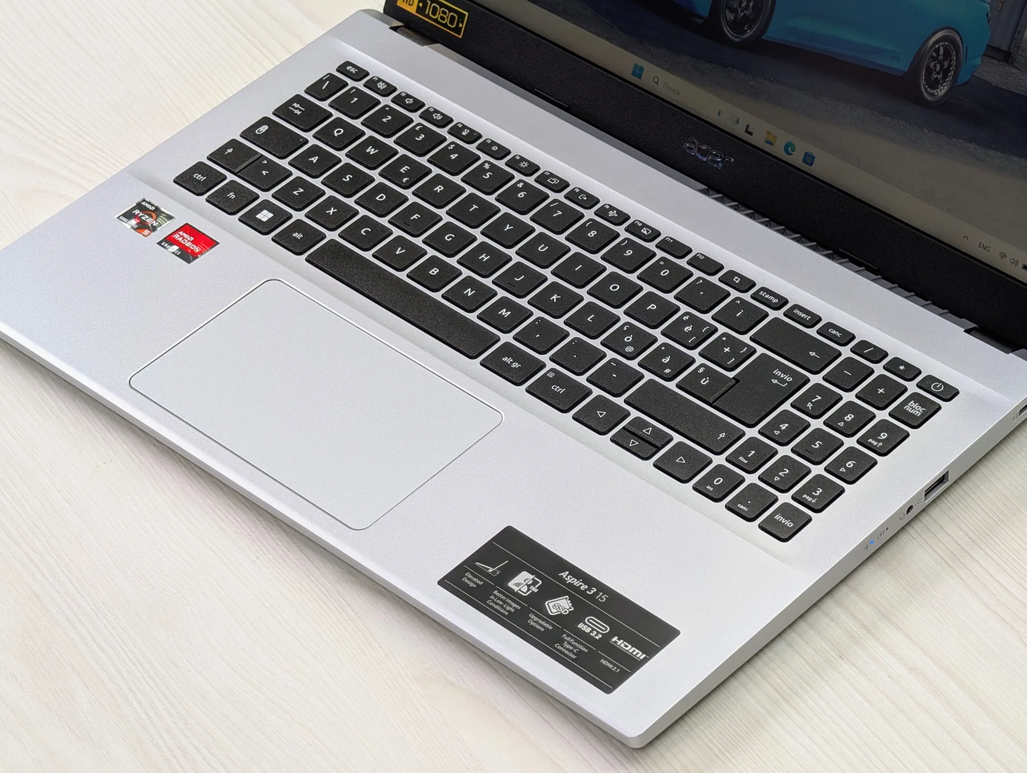 Acer Aspire | Ryzen 5 5500U | 16GB | 512GB | Radeon Graphics | 15.6″ FHD — miniatură 7