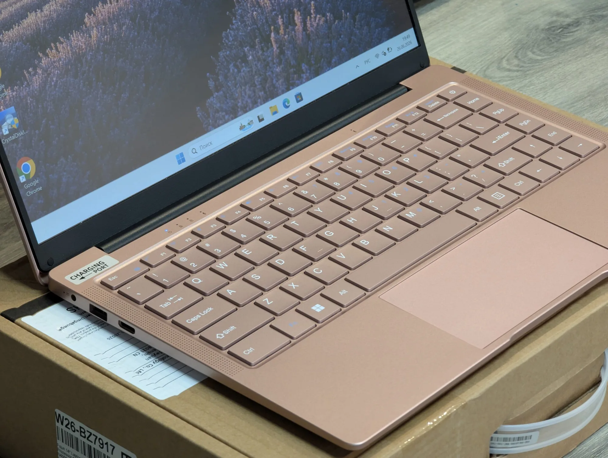 Новый! Rose Gold Laptop | Intel Celeron J4105 | 8GB | 128GB LiteOn | Intel UHD 600 | 15.6″ FHD — миниатюра 3