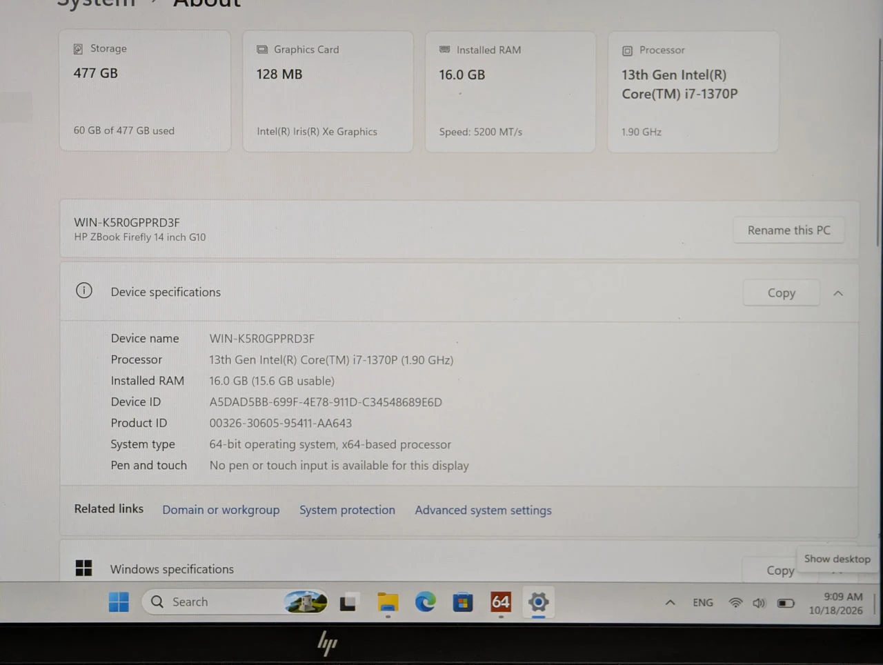HP ZBook Firefly 14 G10 | i7-1370P | 16GB Ram | 512GB — miniatură 15