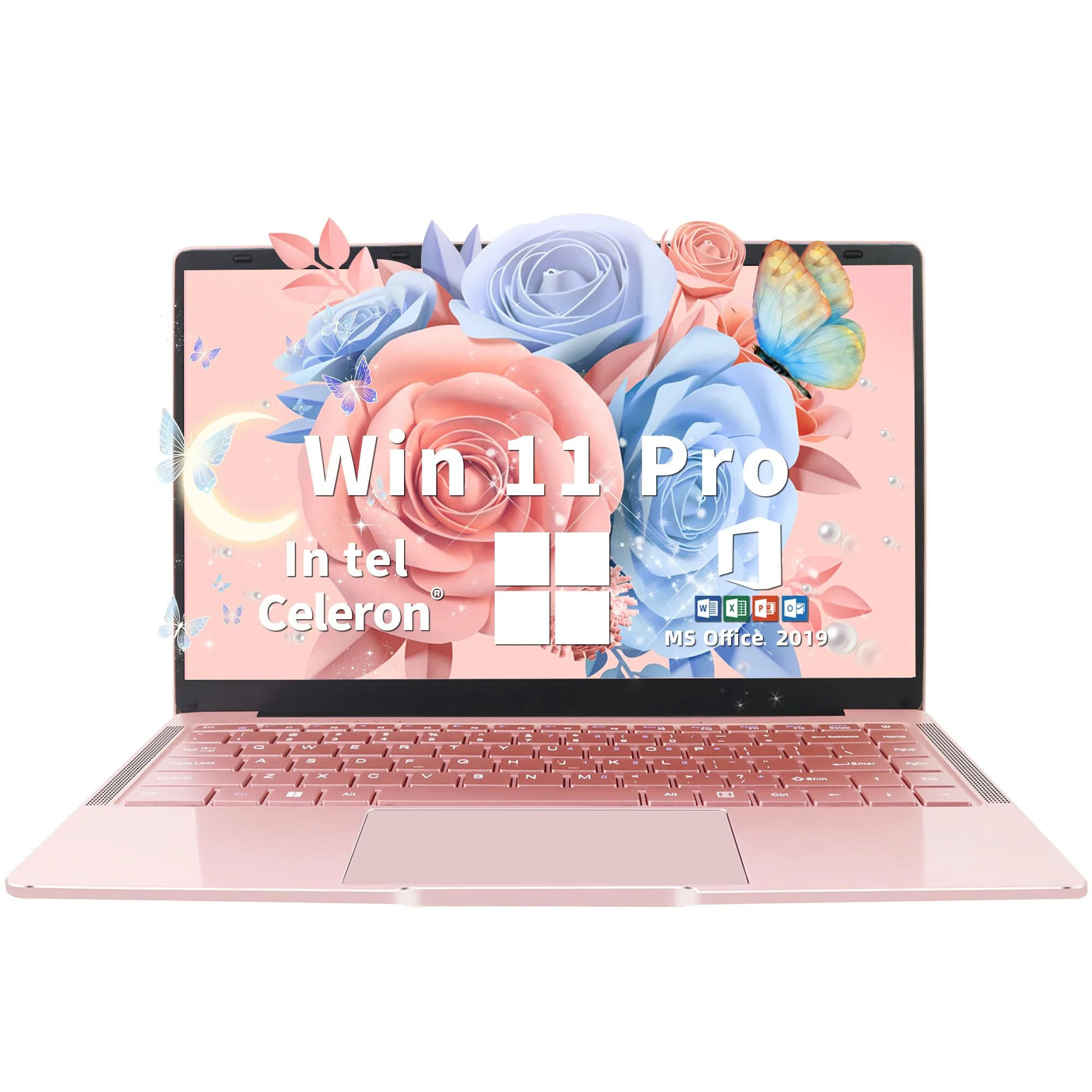 Nou! Rose Gold Laptop | Intel Celeron J4105 | 8GB | 128GB LiteOn | Intel UHD 600 | 15.6″ FHD