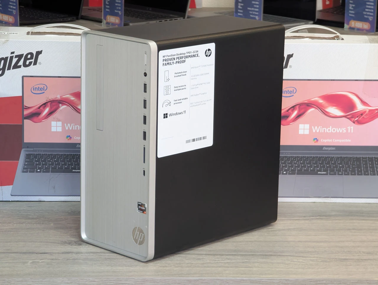 HP Pavilion Desktop TP01-2234 | AMD Ryzen 7 5700G | 16GB RAM | 256GB SSD + 512GB HDD — vedere 2