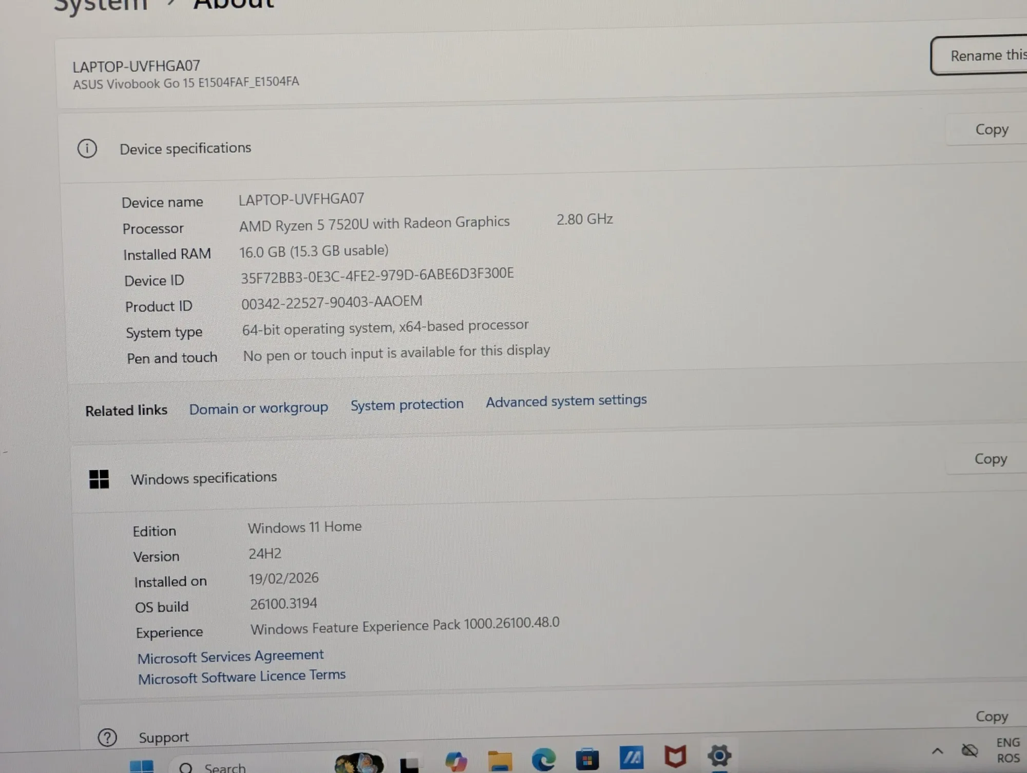 Nou! ASUS VivoBook Go 15 | AMD Ryzen 5 7520U | 16GB DDR5 | 512GB SSD | AMD Radeon 610M | 15.6″ Full — miniatură 18