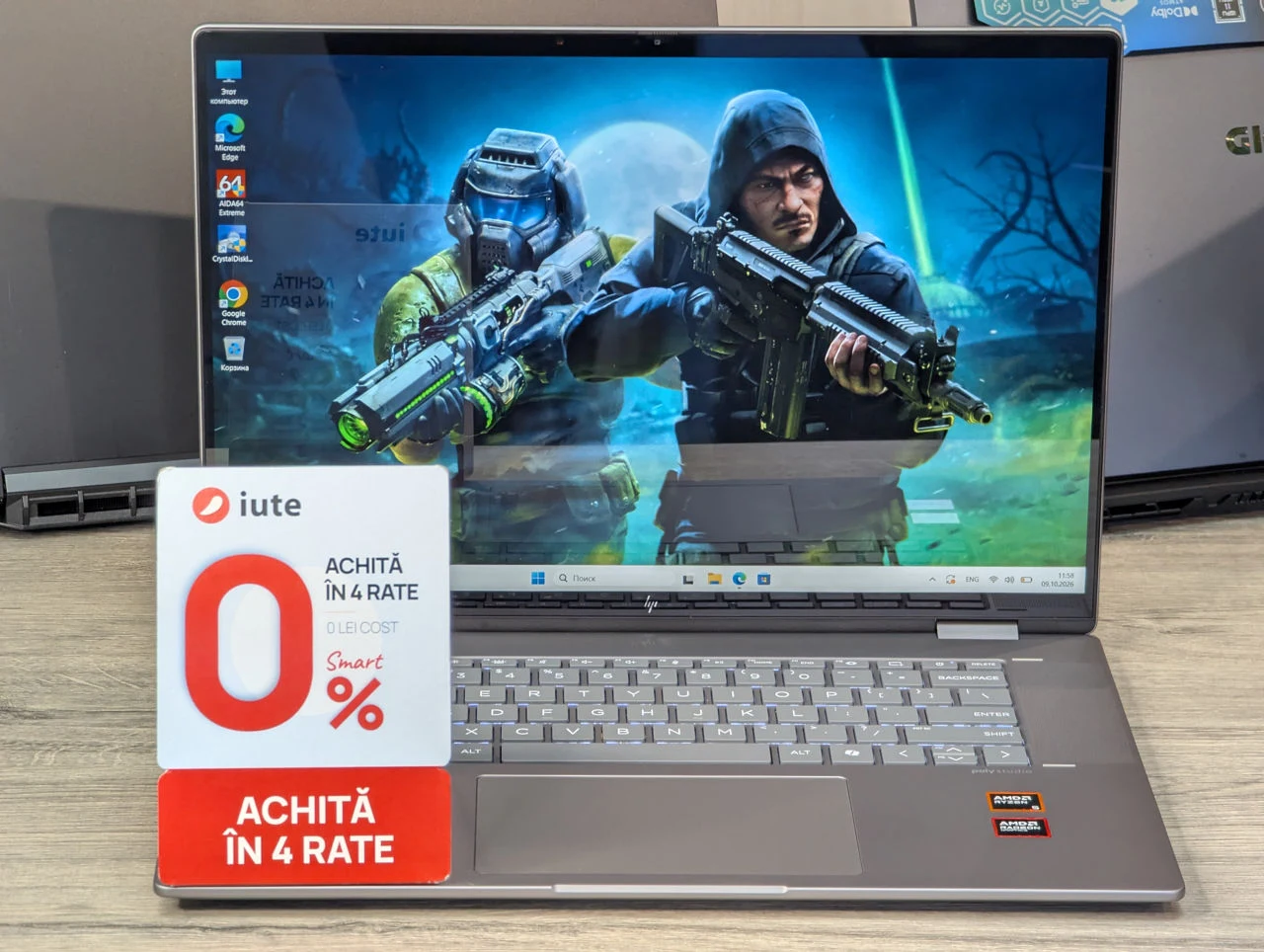 Ca nou! HP Envy x360 16 | Ryzen 5 8640HS | 8GB Ram | 256GB | 16″ Touch — vedere 2