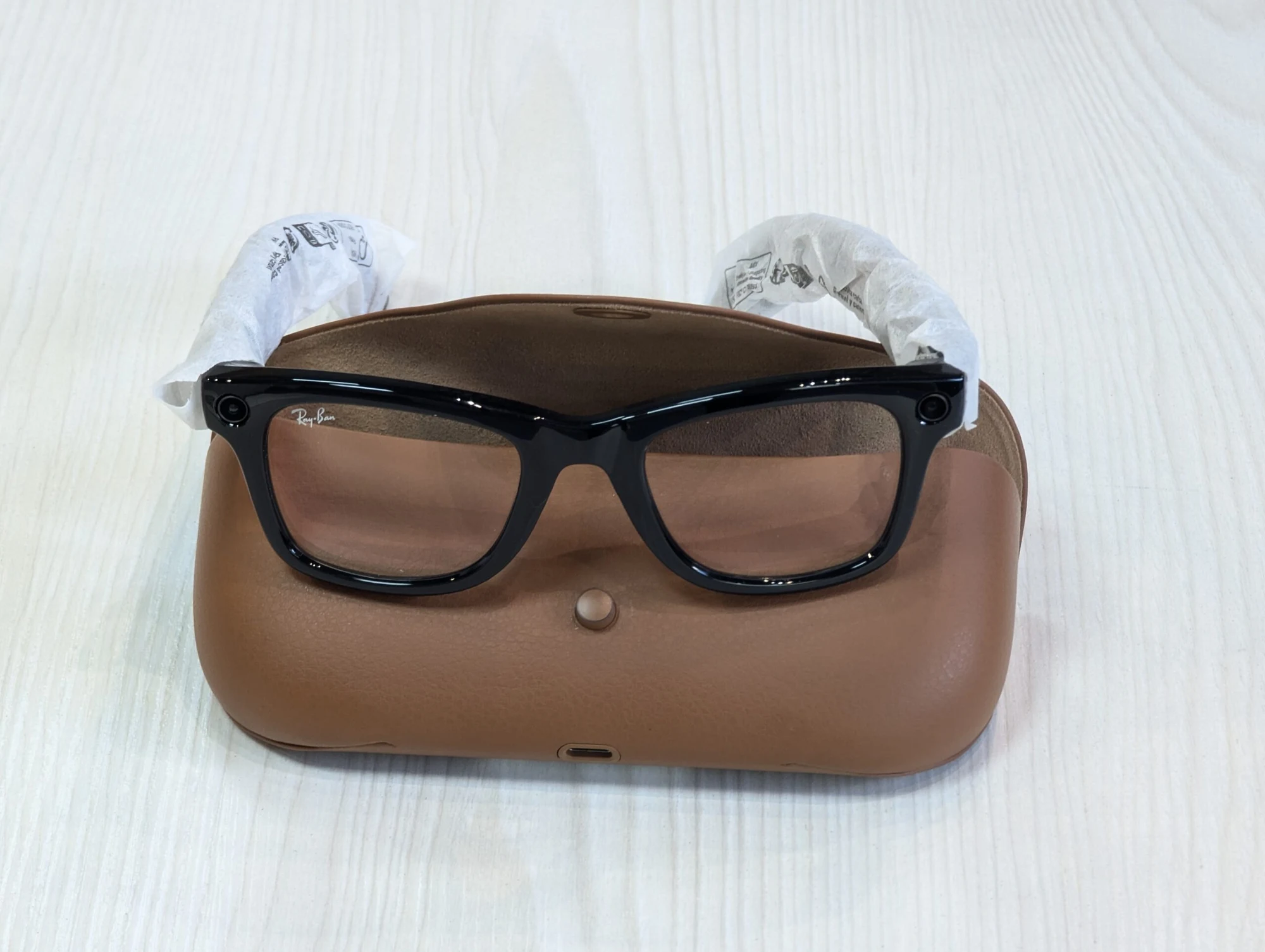 Ray-Ban Meta Wayfarer | RW4006 | Shiny Black | Lenses G15 Green | 32GB — miniatură 8